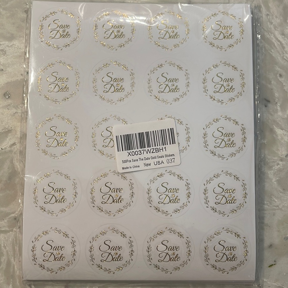 Save the Date Envelope Stickers